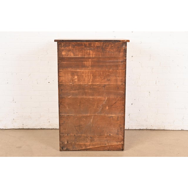 Antique Arts & Crafts Oak 16-Drawer Architect's Blueprint Flat File Cabinet, Circa 1900 For Sale - Image 10 of 11
