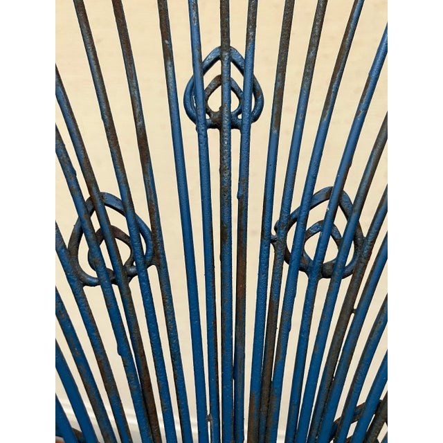 Mid Century Modern Iron Salterini Style Peacock Chair, Attributed For Sale - Image 9 of 10