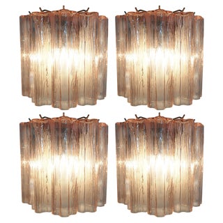 Pink Tronchi Sconces in Murano, 1990, Set of 4 For Sale