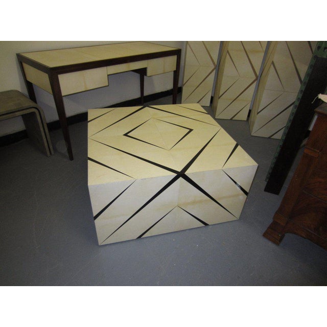 Modern Bespoke Parchment Enamel Coffee Table For Sale - Image 3 of 5