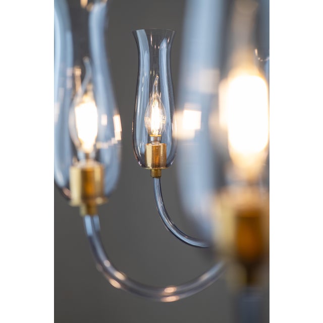 Art Deco Murano Glass Chandelier by Flavio Poli for Seguso Vetri Darte, 1950s For Sale - Image 13 of 14