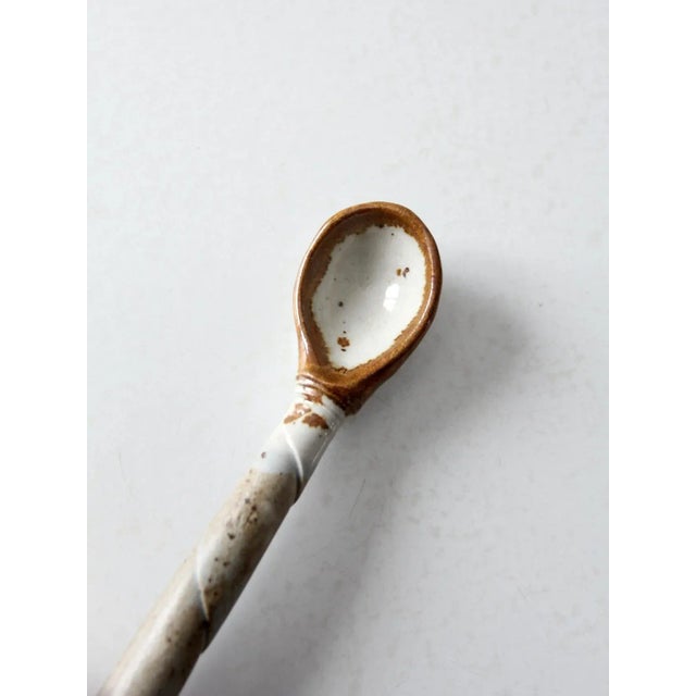 Ceramic Vintage Pottery Spoon For Sale - Image 7 of 10