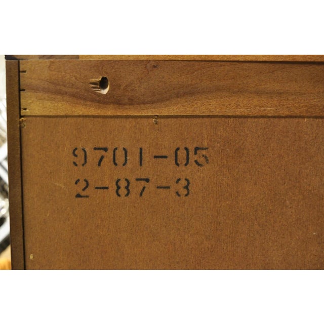 Henredon Aston Court Burl Wood Georgian Mahogany Tall Chest Highboy Dresser For Sale - Image 11 of 12