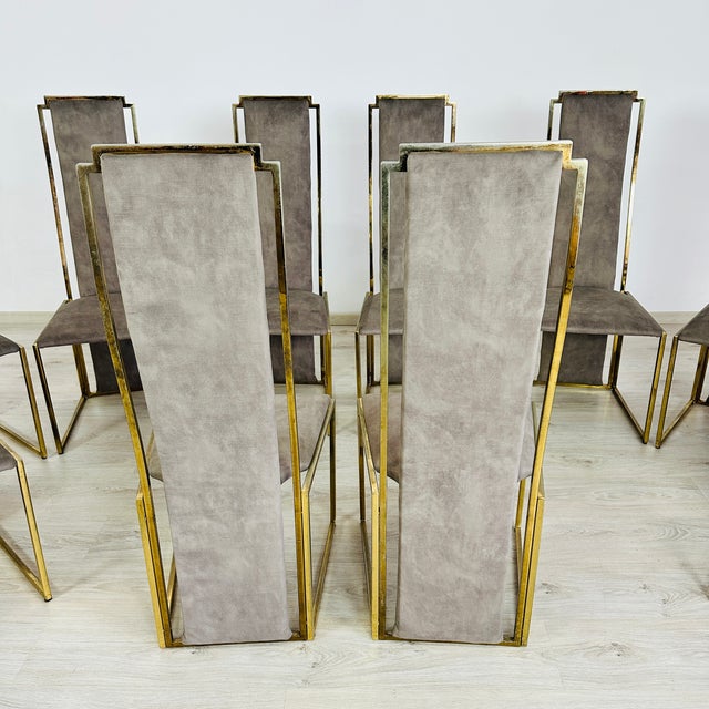 Gray Vintage Chairs Attr. To Maison Jansen – Set of 10 For Sale - Image 8 of 9