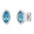 Blue Topaz Marquise Cut Studs, December Birthstone Studs, Blue Gemstone Earlobe Studs - A Pair For Sale