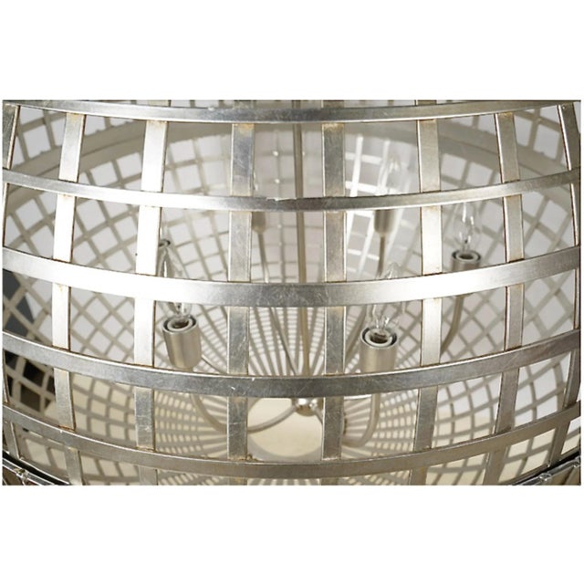 Metal Large Silver Plated Ball Pendant For Sale - Image 7 of 7