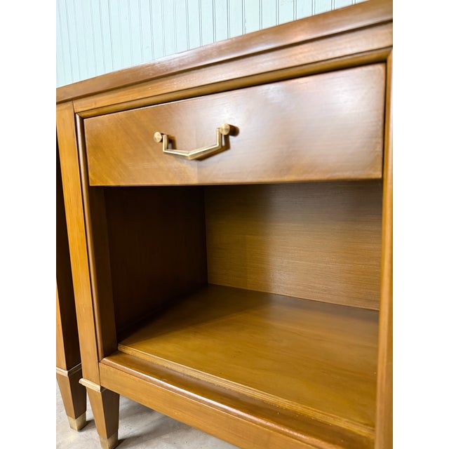 Century Furniture Mid 20th Century Nightstands by Century Furniture - A Pair For Sale - Image 4 of 10
