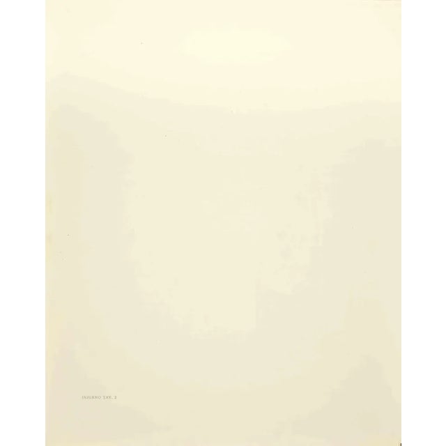 Virgil Comforts Dante - Hell, Plate-2- Divine Comedy is a woodcut print realized in 1963 for a series illustrating the...