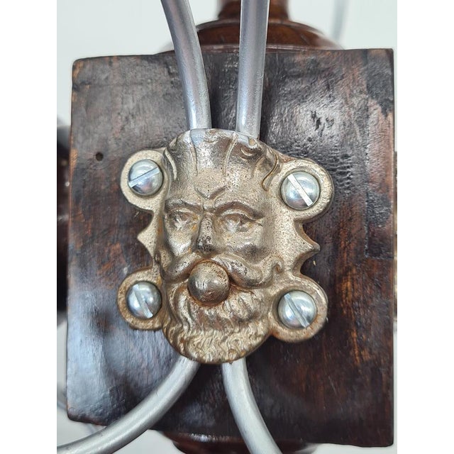 Antique Wall Hook in Wood and Metal, 1890s For Sale - Image 10 of 12