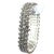 Modern 14k White Gold Three-Row Diamond Bracelet For Sale - Image 3 of 4