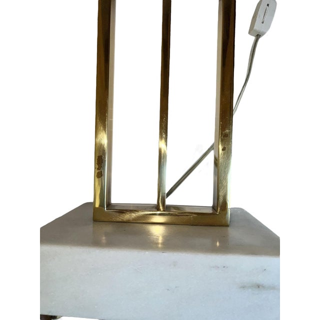 Brass Late 20th Century The Republic Lamp in Brass With Shade For Sale - Image 8 of 12