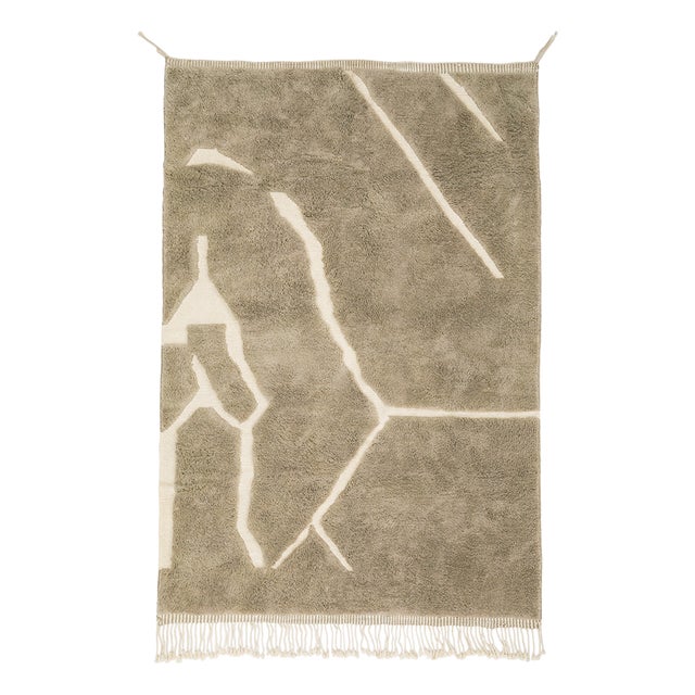 Hand-Knotted Wool Premium Rug by Azele Studio For Sale