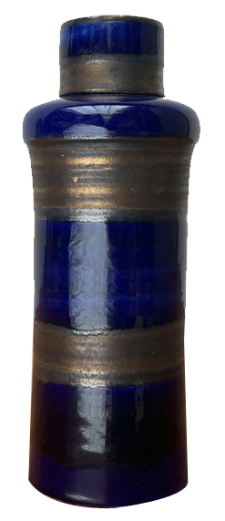 Mid-Century German Studio Pottery Bottle Vase with Lid by Cornelsen Kindermann, 1960s