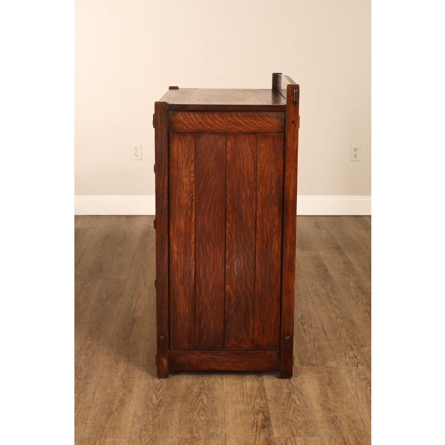Antique Gustav Stickley Oak Chest of Drawers #626 For Sale - Image 18 of 18