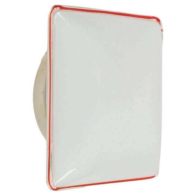 Mid-Century Square Murano Glass Ceiling Light attributed to Leucos, Italy, 1970s For Sale