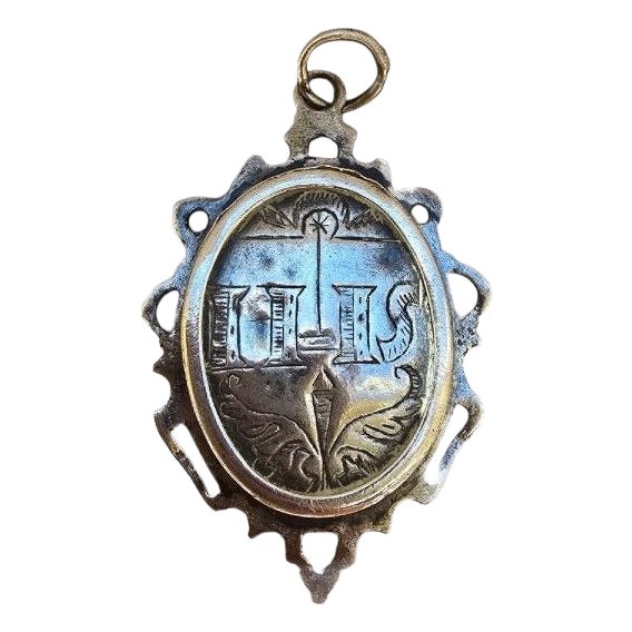 18th Century Engraved Silver Reliquary, 1780s For Sale