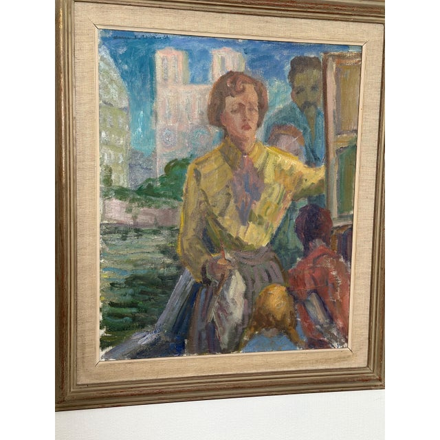 Margareta Wallin Kylander, Women in Yellow, 1960s, Oil on Canvas, Framed For Sale - Image 14 of 15