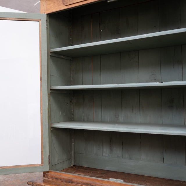 Wood Antique Oak and Fir Bookcase, 1900 For Sale - Image 7 of 12
