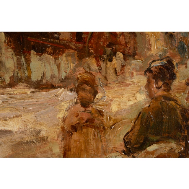 Cesare Ciani, Village Market Scene, Oil Painting For Sale - Image 8 of 17