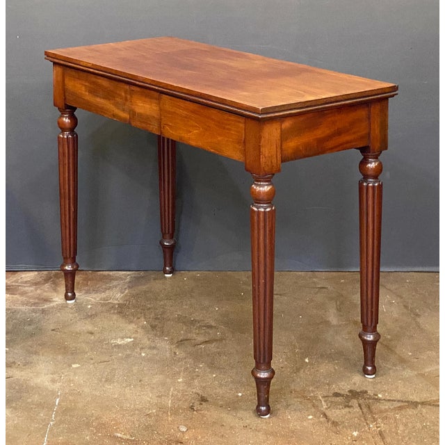 Mid 19th Century English Console Serving or Hall Table of Mahogany With Two Drawers For Sale - Image 5 of 12