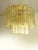 2020s Luxury Italian Clear Amber “Tronchi” Murano Glass Flush Mount in Venini Style For Sale - Image 5 of 6