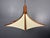 Mid-Century Modern Teak and Linen Umbrella Pendant Lamp attributed to Domus, 1970s For Sale - Image 3 of 15