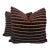 Osborne & Little "Celesta Stripe" in Plum 22" Pillows-a Pair For Sale