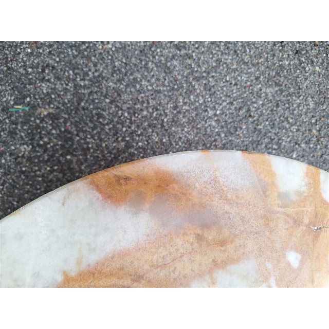 1950s Coffee Table in Brass and Wood with Alabaster Top in the style of Melchiorre Bega for Melchiorre Bega, 1950s For Sale - Image 5 of 12