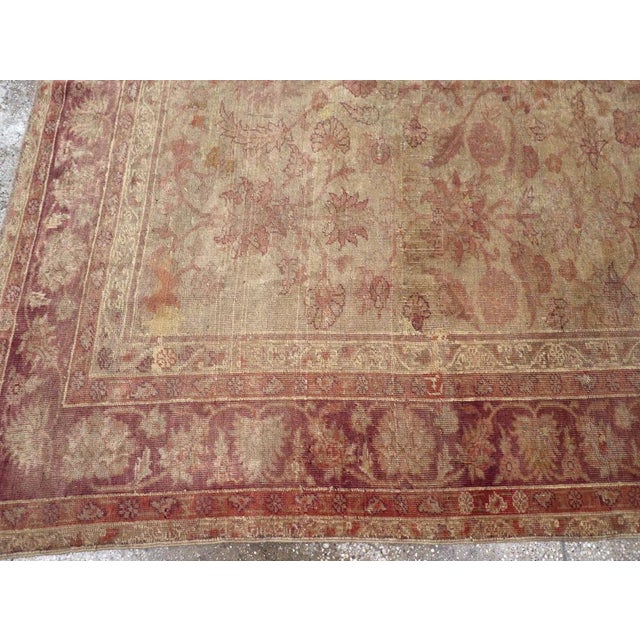 Galerie Shabab Collection Early 20th Century Turkish Oushak Accent Rug For Sale In New York - Image 6 of 9