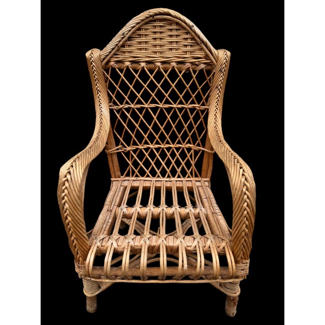 1950s Children's Rattan Armchair, 1950s For Sale - Image 5 of 13