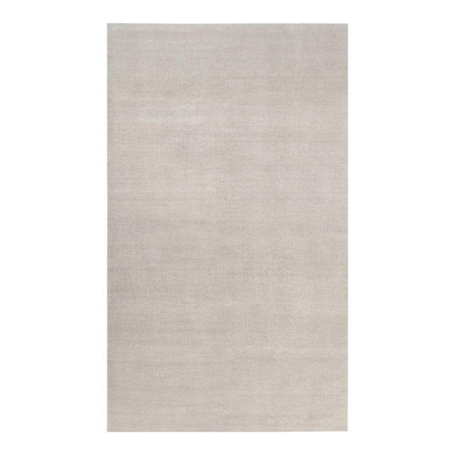 Rug & Kilim’s Oversized Contemporary Textural Solid Rug in Ivory Tones - 10x17 For Sale