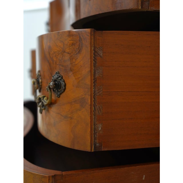 1950s Vintage Walnut Georgian Style High Chest For Sale - Image 5 of 16
