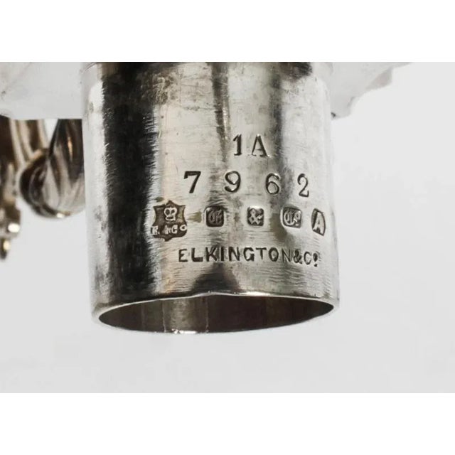 Antique Victorian Three Light Candelabras from Elkington, 19th Century, Set of 2 For Sale - Image 17 of 18