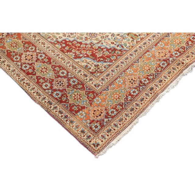 Textile Antique Mohtasham Kashan Rug 4'5'' x 7'3'' For Sale - Image 7 of 12