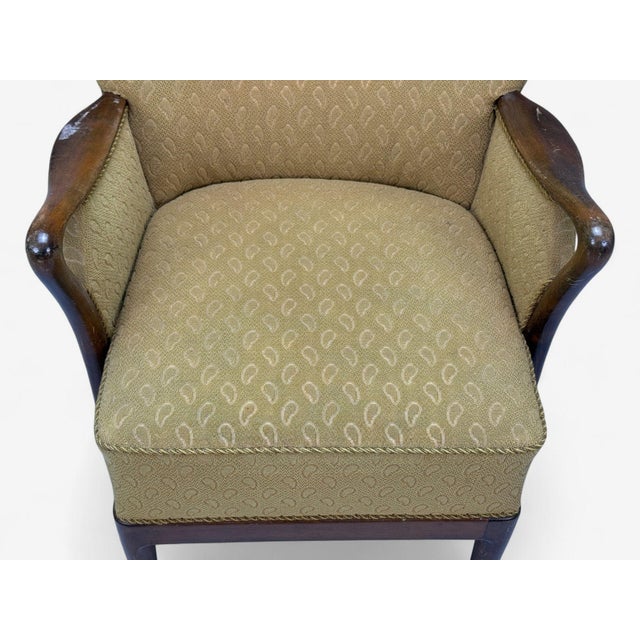 Slagelse Mobelvaerk, Fabric, Wood, Sculptural Arm Chair, Denmark, 1960s For Sale In New York - Image 6 of 10