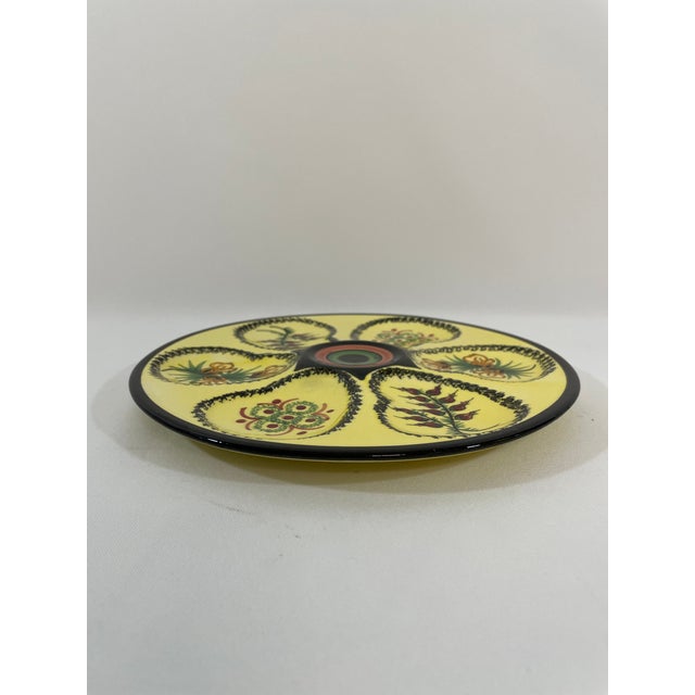 Vintage 1950s French Henriot Quimper Oyster Plate For Sale - Image 10 of 13