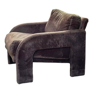 Velvet Lounge Chair by Adrian Pearsall for Comfort Designs, 1970s For Sale