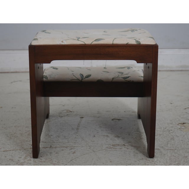 Henkel Harris Walnut Upholstered Tread Bed Steps For Sale - Image 13 of 15