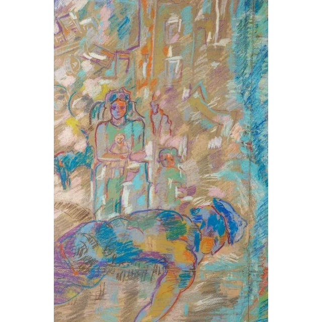 Modern Sirio Pellegrini, At the Seaside, Mixed Media, 1960s For Sale - Image 3 of 6