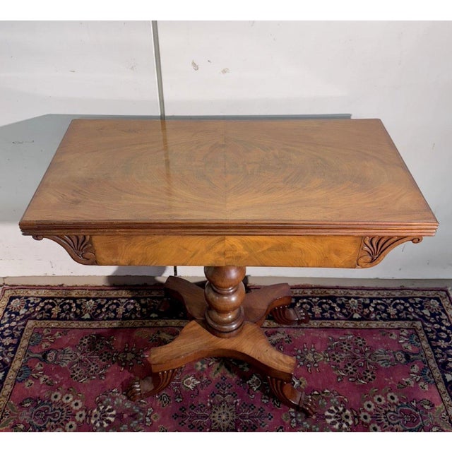 19th Century Charles X Games Table in Light Mahogany, England For Sale - Image 3 of 10