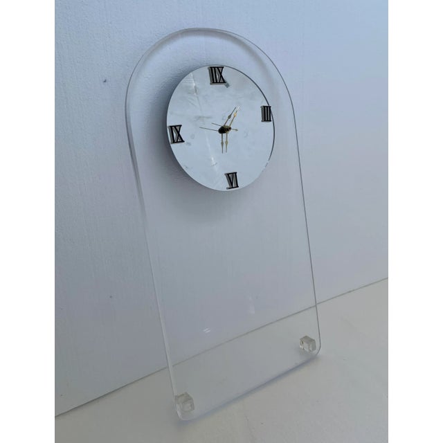 Mid-Century Modern 1970s Mid-Century Modern Lucite Wall Clock For Sale - Image 3 of 9