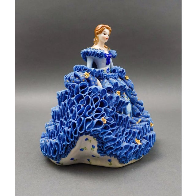 Mid 20th Century Mid 20th Century Muller Volkstedt Irish Dresden Victoria Millenium Jewel Limited Edition Figurine For Sale - Image 5 of 9