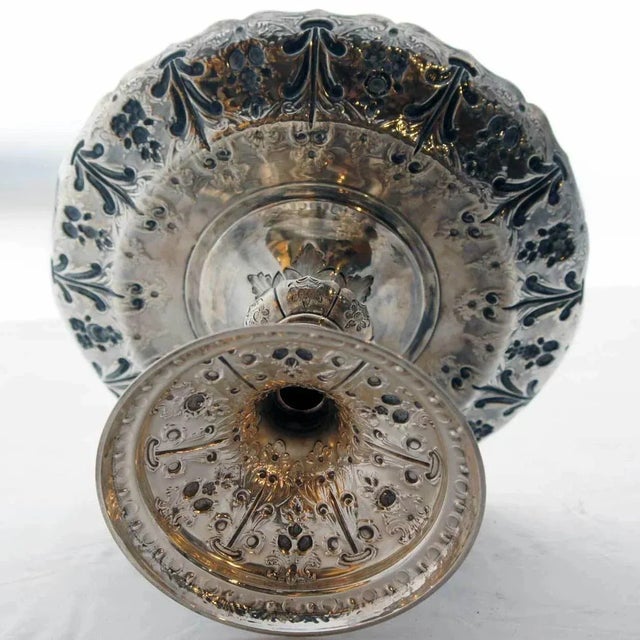 Late 19th Century English Victorian Martin Hall & Co. Sterling Silver Tazza For Sale - Image 4 of 7