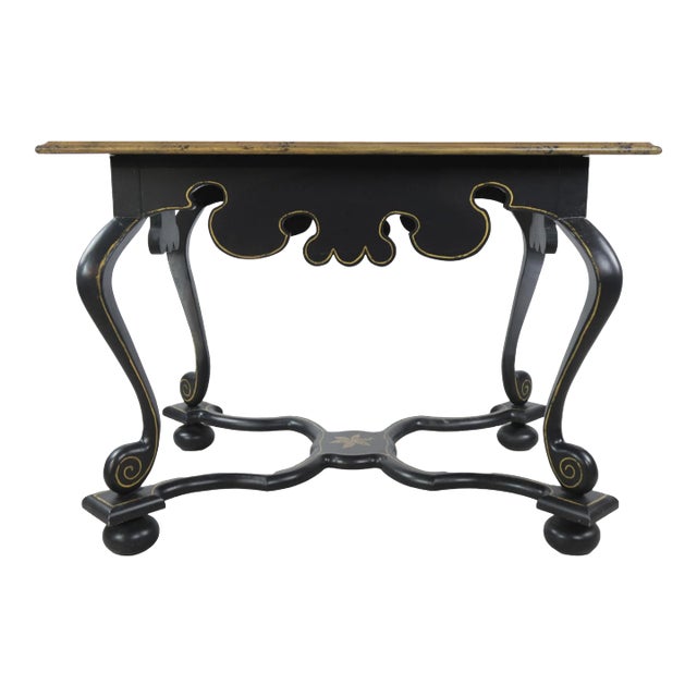 Vintage Hand-Painted Chinoiserie ElegantSide Table For Sale