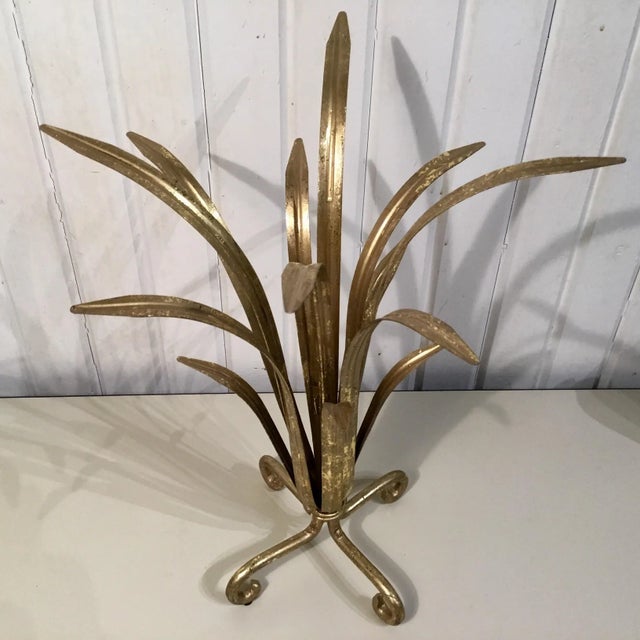 Hollywood Regency Hollywood Regency Gold Gilded Metal Sculpture For Sale - Image 3 of 7