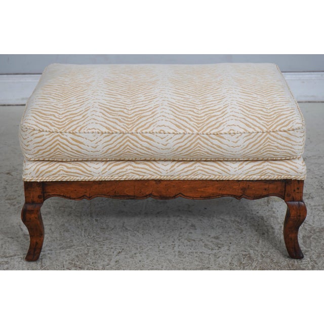 Guy Chaddock Country French Zebra Print Chair & Ottoman For Sale - Image 14 of 18