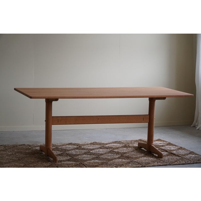 Mid-Century Modern Dining Room Table in Oak & Teak by Ditte & Adrian Heath, 1960s For Sale - Image 12 of 15