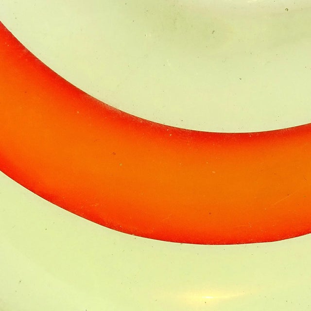Orange Vintage Cenedese Murano Yellow Orange Uranium Uv Reactive Gold Flecks Italian Art Glass Bird Sculpture For Sale - Image 8 of 10