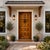 Mexican Spanish Colonial Solid Wood Panel Door With Iron Accents For Sale - Image 3 of 12