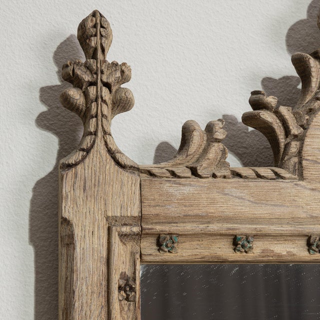 French 19th Century France Tan Wood Mirror For Sale - Image 3 of 10